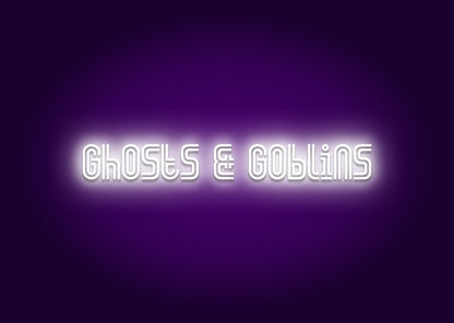 Ghosts & Goblins Neon Sign