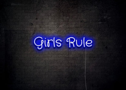 Girls Rule - Neon Sign