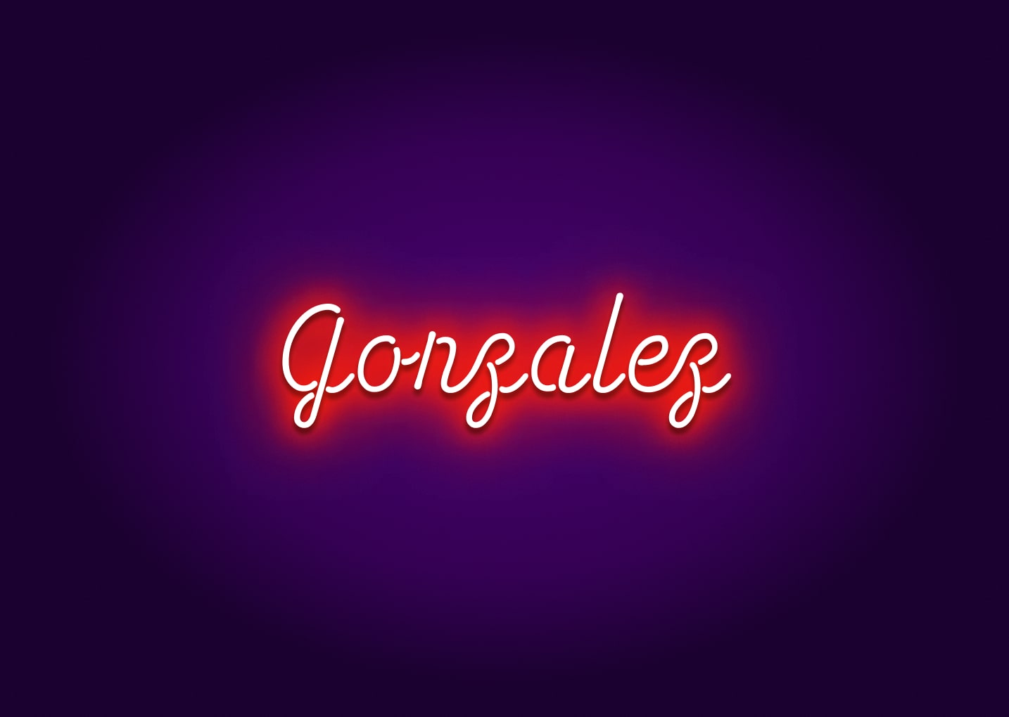 Gonzalez - Name Neon Signs