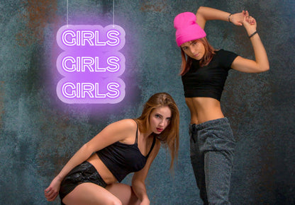 GIRLS GIRLS GIRLS - Neon Sign