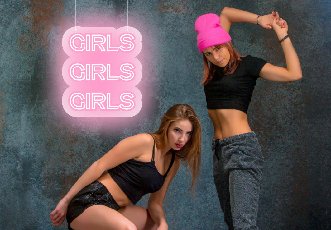 GIRLS GIRLS GIRLS - Neon Sign