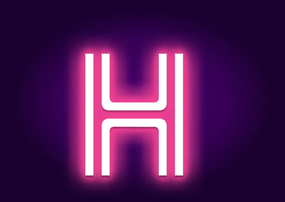 Name Initials H Neon Signs - Classic