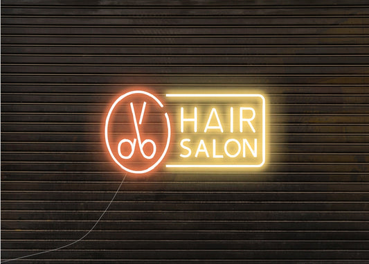 Hair Salon with Scissors Neon Signs