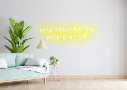 HappinessisHomemade - Yellow | Yellow Home Decor Neon Signs | Yellow Living Room Neon Signs | OMGNeon.com