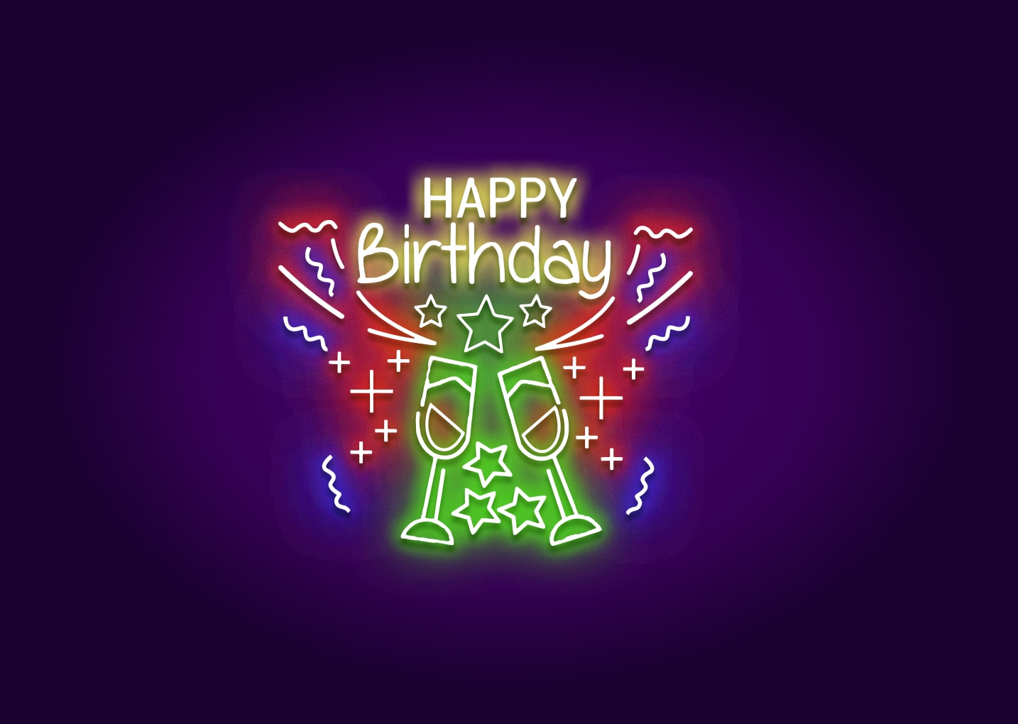 Happy Birthday Party Neon Signs