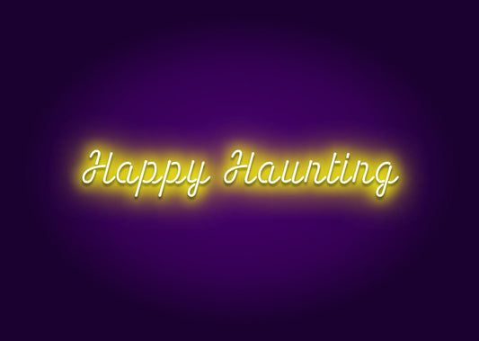 Happy Haunting Neon Sign