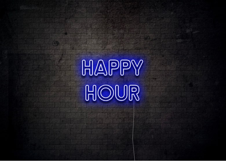 HAPPY HOUR - Bar Neon Sign