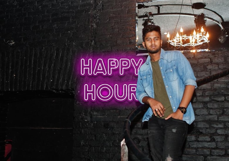 HAPPY HOUR - Bar Neon Sign