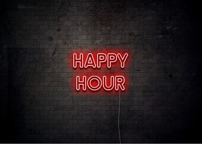 HAPPY HOUR - Bar Neon Sign