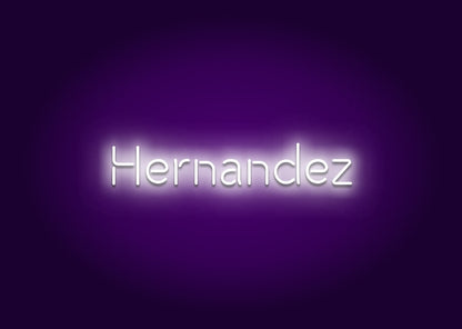 Hernandez - Name Neon Signs