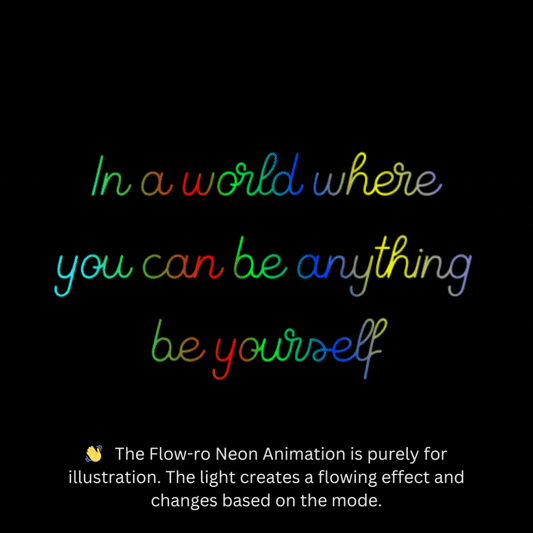 In a world where you can be anything be yourself | Motivational Neon Signs | Neon Signs for Room | Flow-ro Neon Ambient Light | Neon Sign with a flow