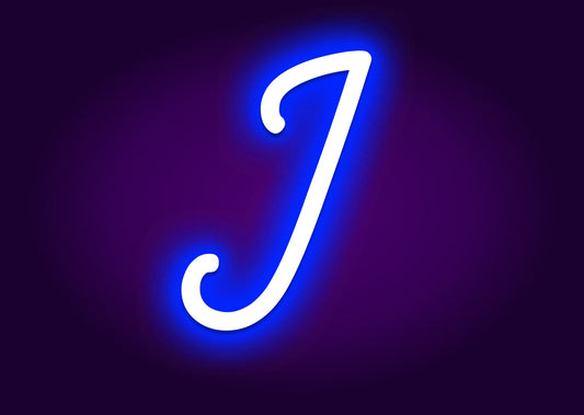 Name Initials J Neon Signs - Modern