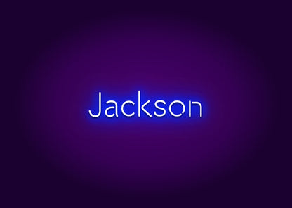 Jackson - Name Neon Signs