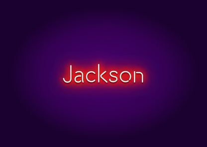 Jackson - Name Neon Signs