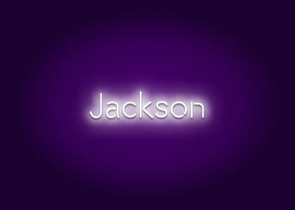 Jackson - Name Neon Signs