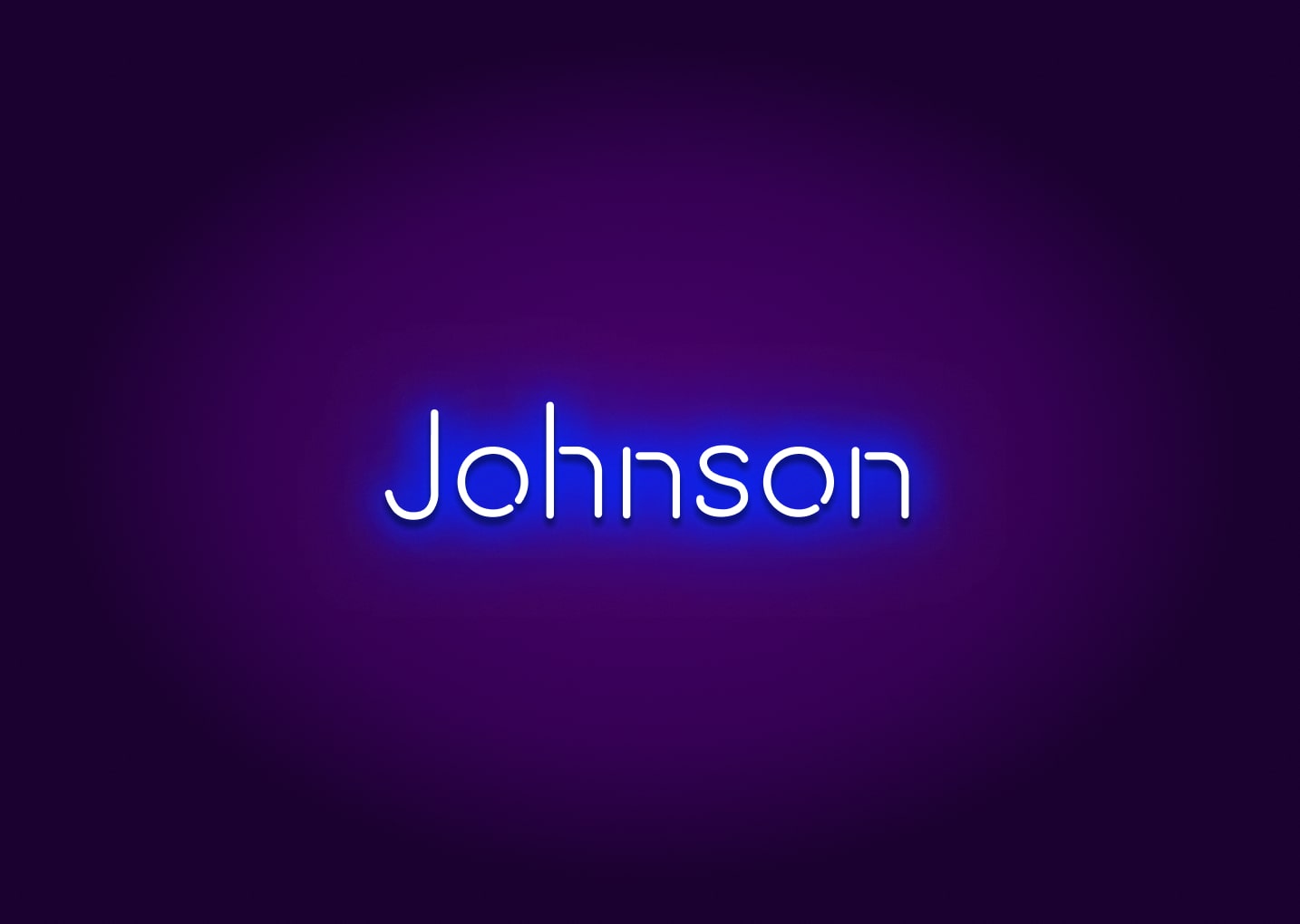 Johnson - Name Neon Signs