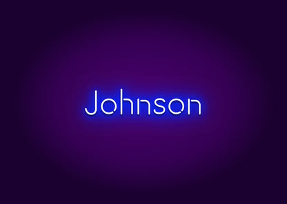 Johnson - Name Neon Signs