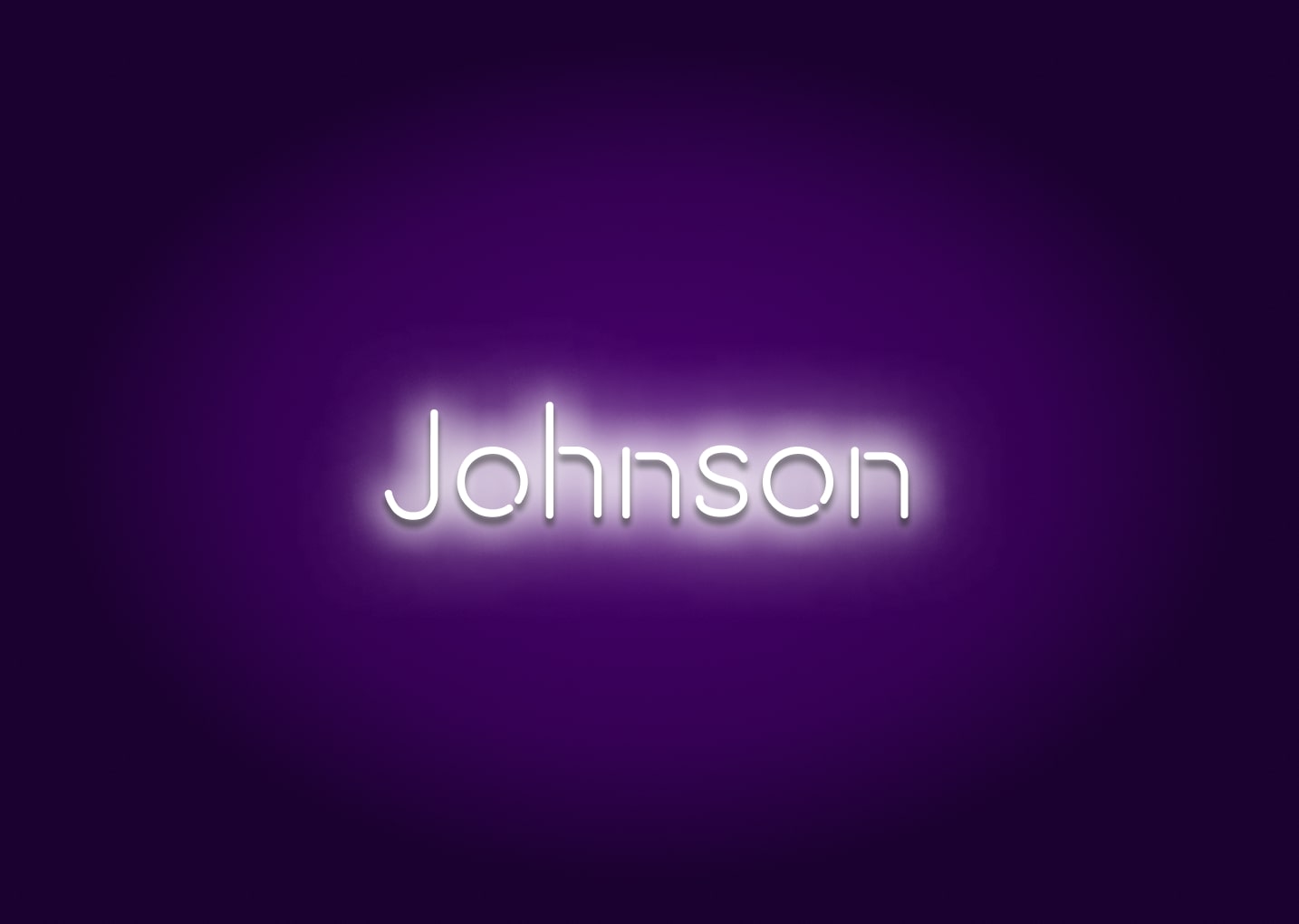 Johnson - Name Neon Signs