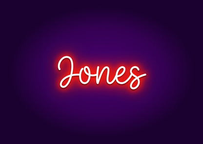 Jones - Name Neon Signs