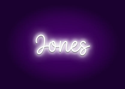 Jones - Name Neon Signs