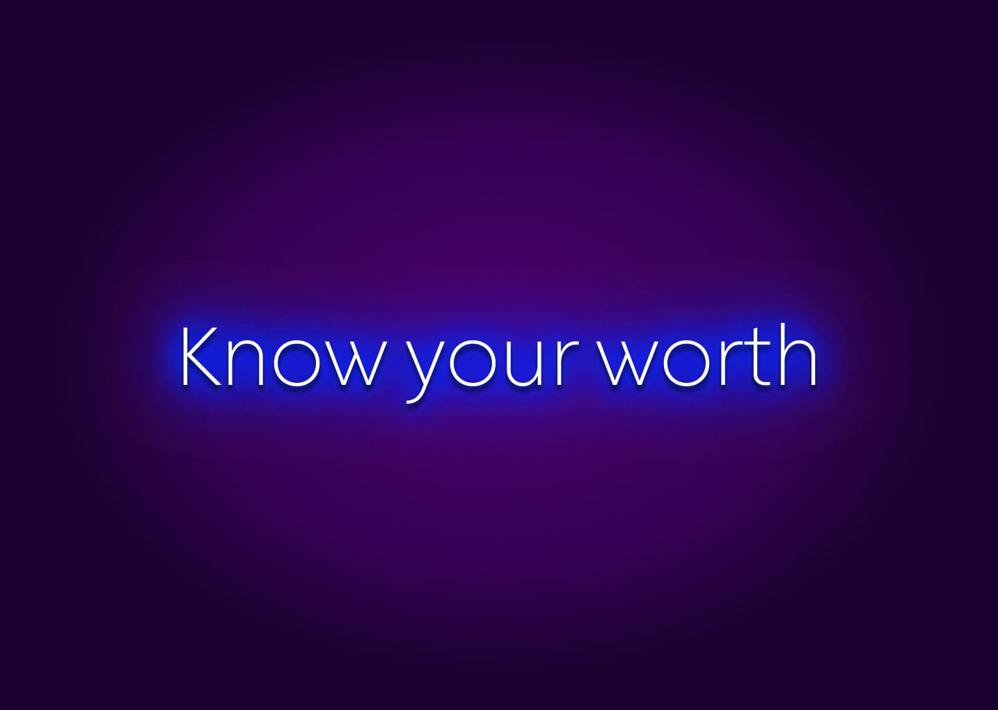 Know Your Worth Neon Sign