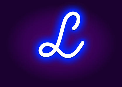 Name Initials L Neon Signs - Modern