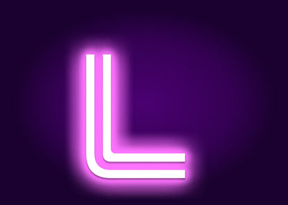 Name Initials L Neon Signs - Classic