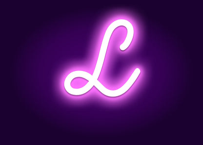 Name Initials L Neon Signs - Modern