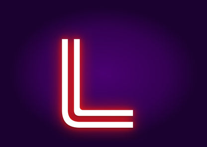 Name Initials L Neon Signs - Classic