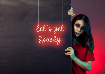 Letsgetspooky - Red| Red Halloween Neon Signs | Red Spooky Neon Signs | OMGNeon.com