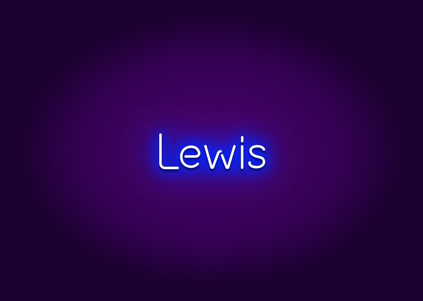 Lewis - Name Neon Signs