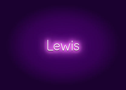 Lewis - Name Neon Signs