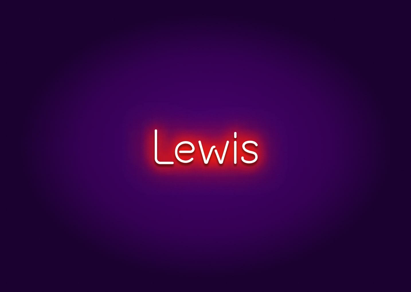 Lewis - Name Neon Signs