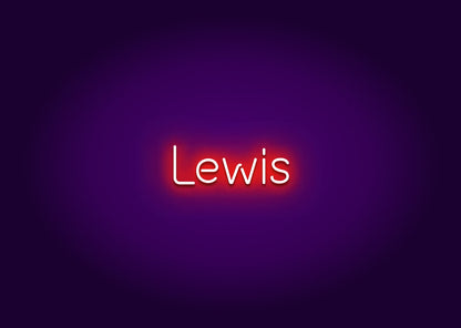 Lewis - Name Neon Signs