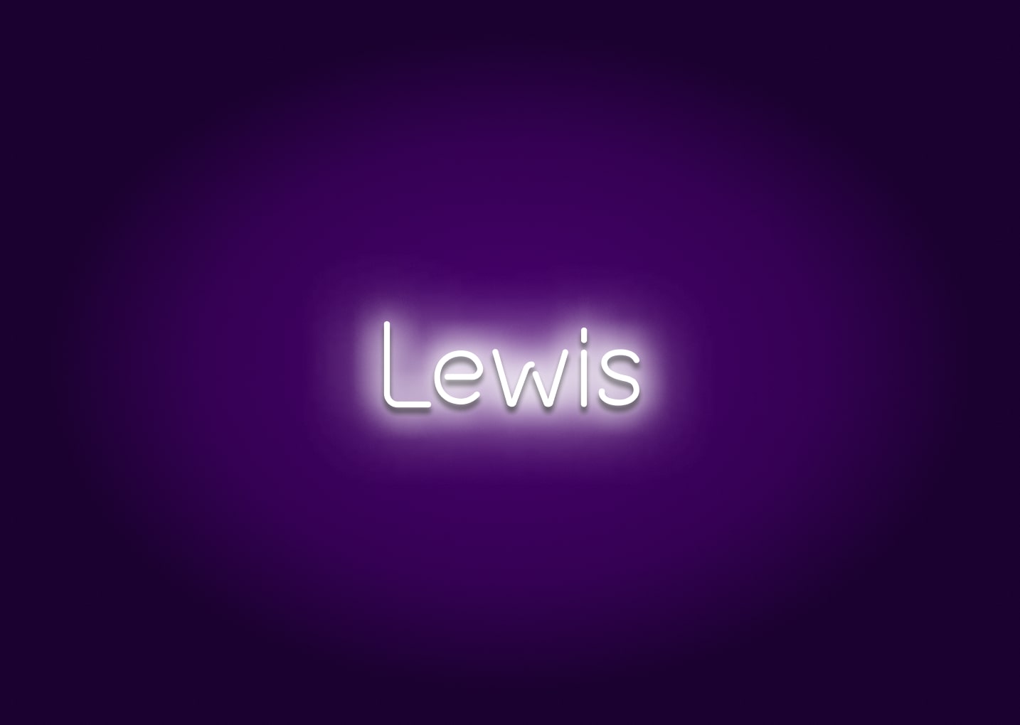 Lewis - Name Neon Signs