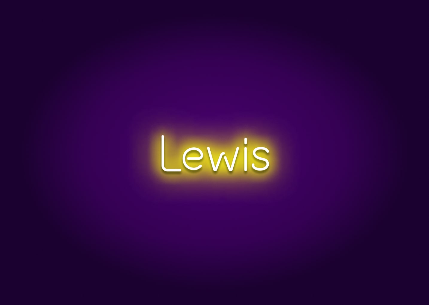 Lewis - Name Neon Signs