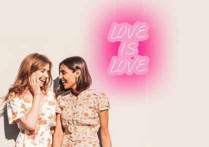 Love is Love Neon Sign Pink | Love Neon Signs | OMGNeon.com