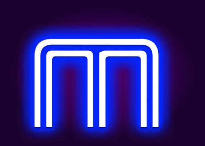 Name Initials M Neon Signs - Classic