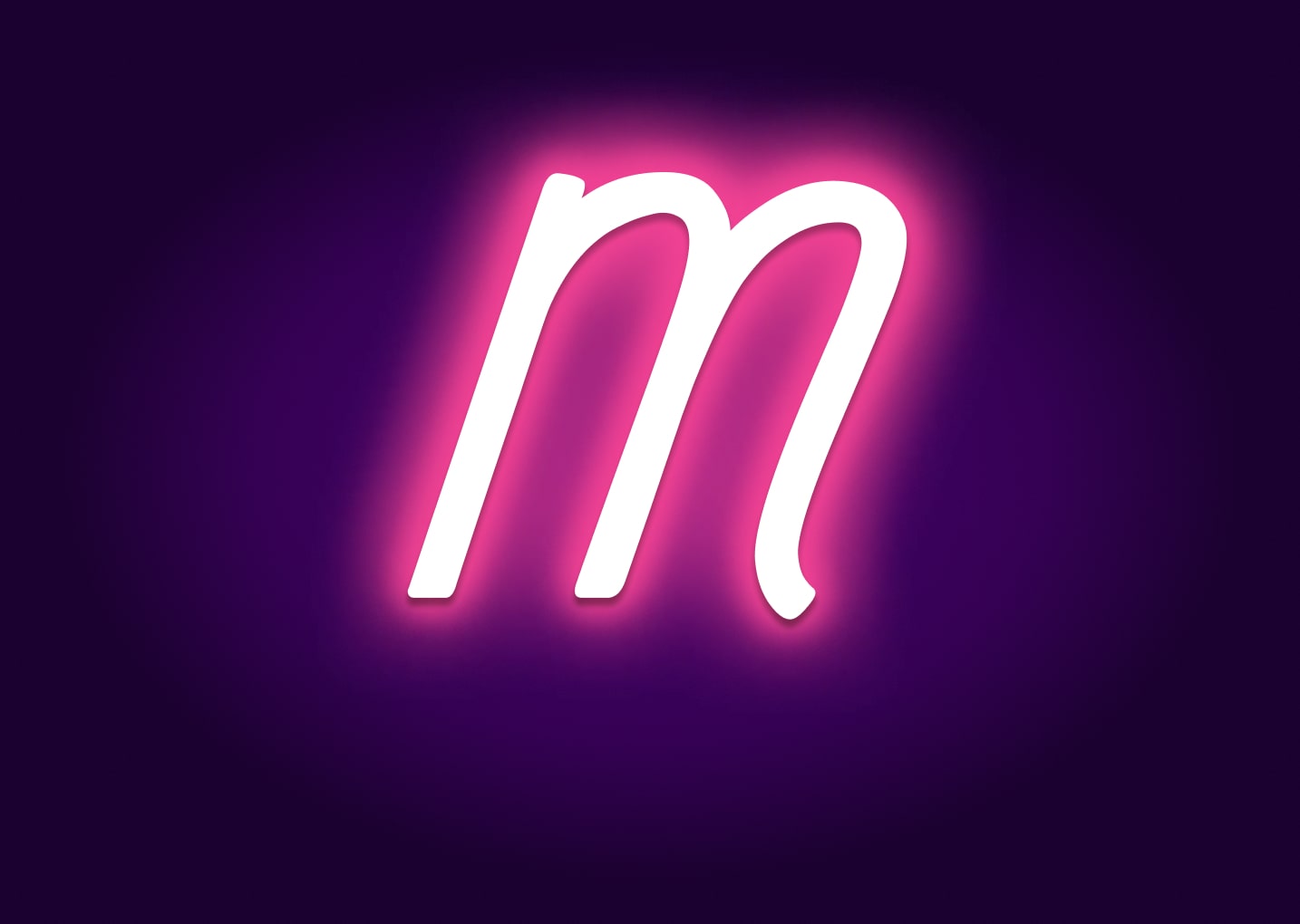 Name Initials M Neon Signs - Modern