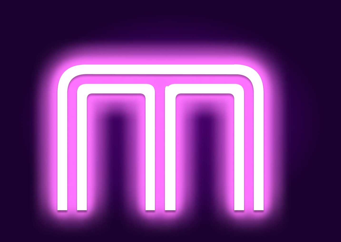 Name Initials M Neon Signs - Classic