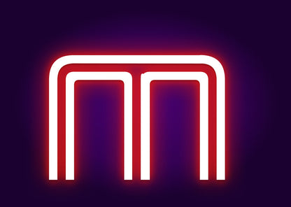 Name Initials M Neon Signs - Classic