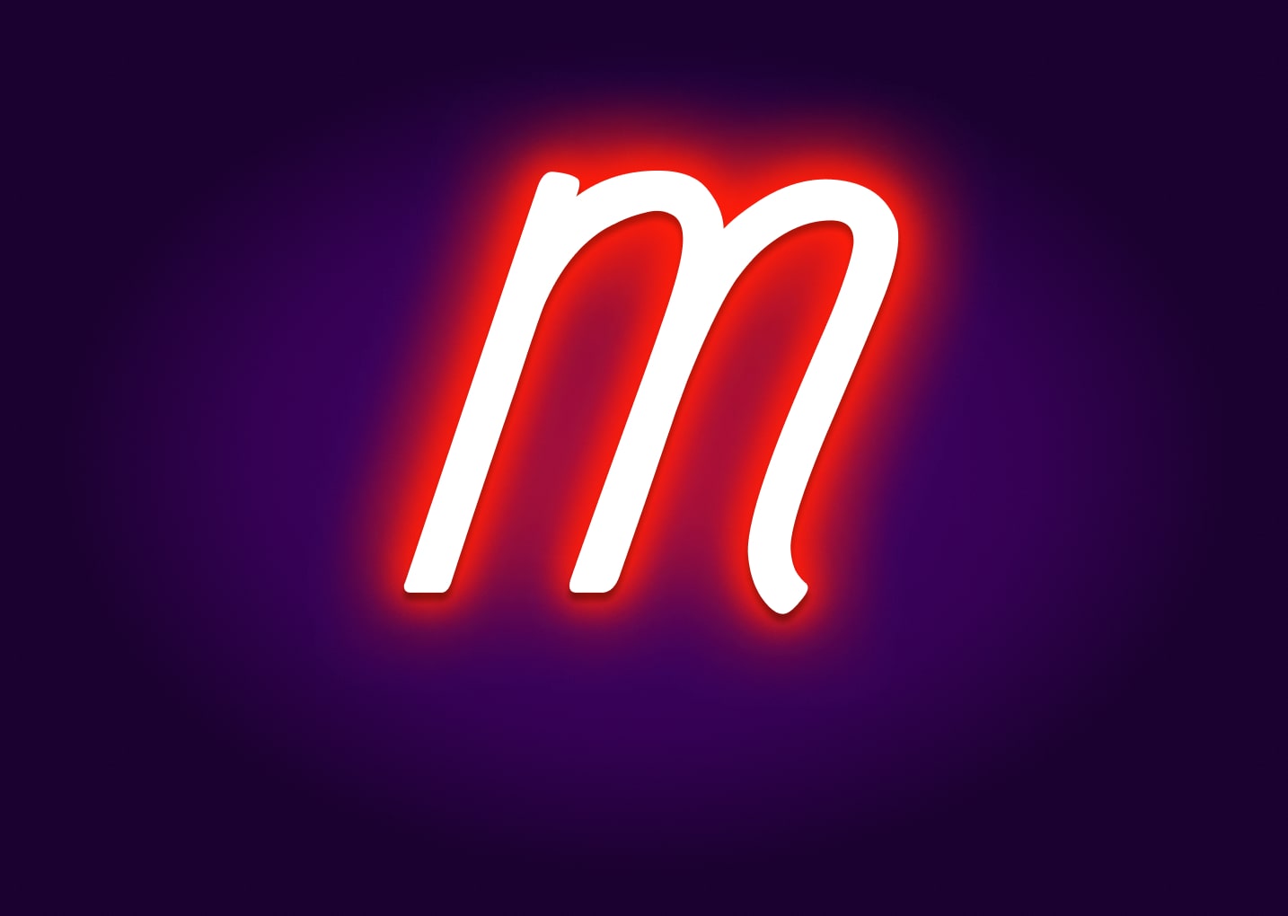 Name Initials M Neon Signs - Modern