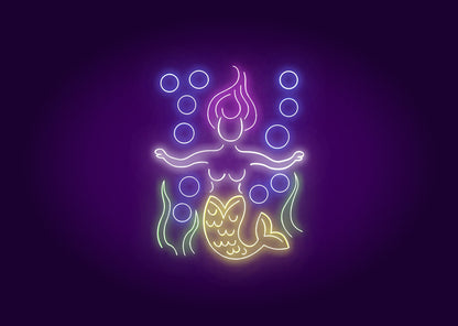 Mermaid - Neon Signs for Kids