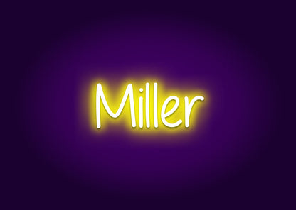 Miller - Name Neon Signs