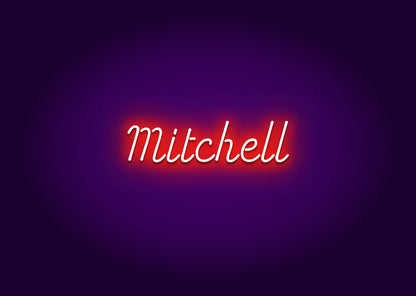 Mitchell - Name Neon Signs