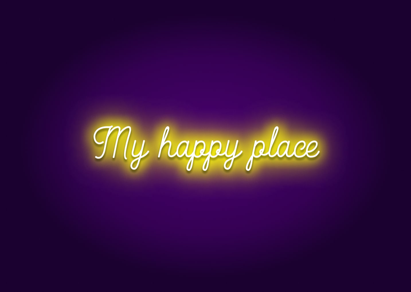 My Happy Place Neon Sign