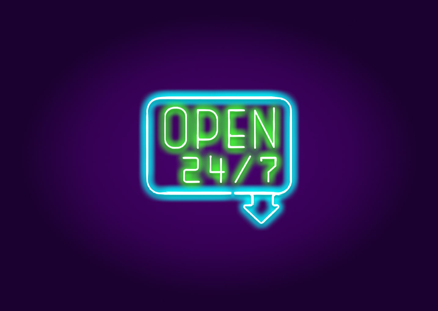 Open 24X7 Neon Signs