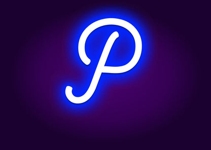 Name Initials P Neon Signs - Modern