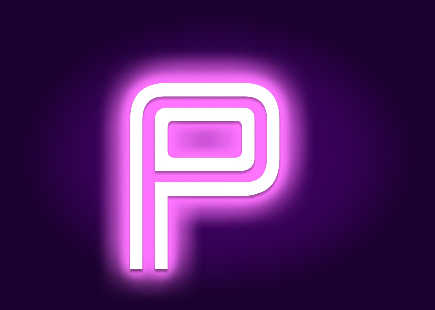 Name Initials P Neon Signs - Classic