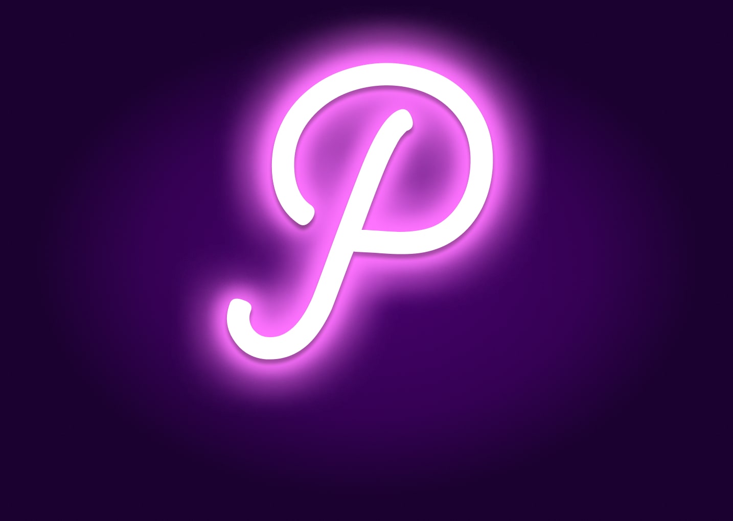 Name Initials P Neon Signs - Modern